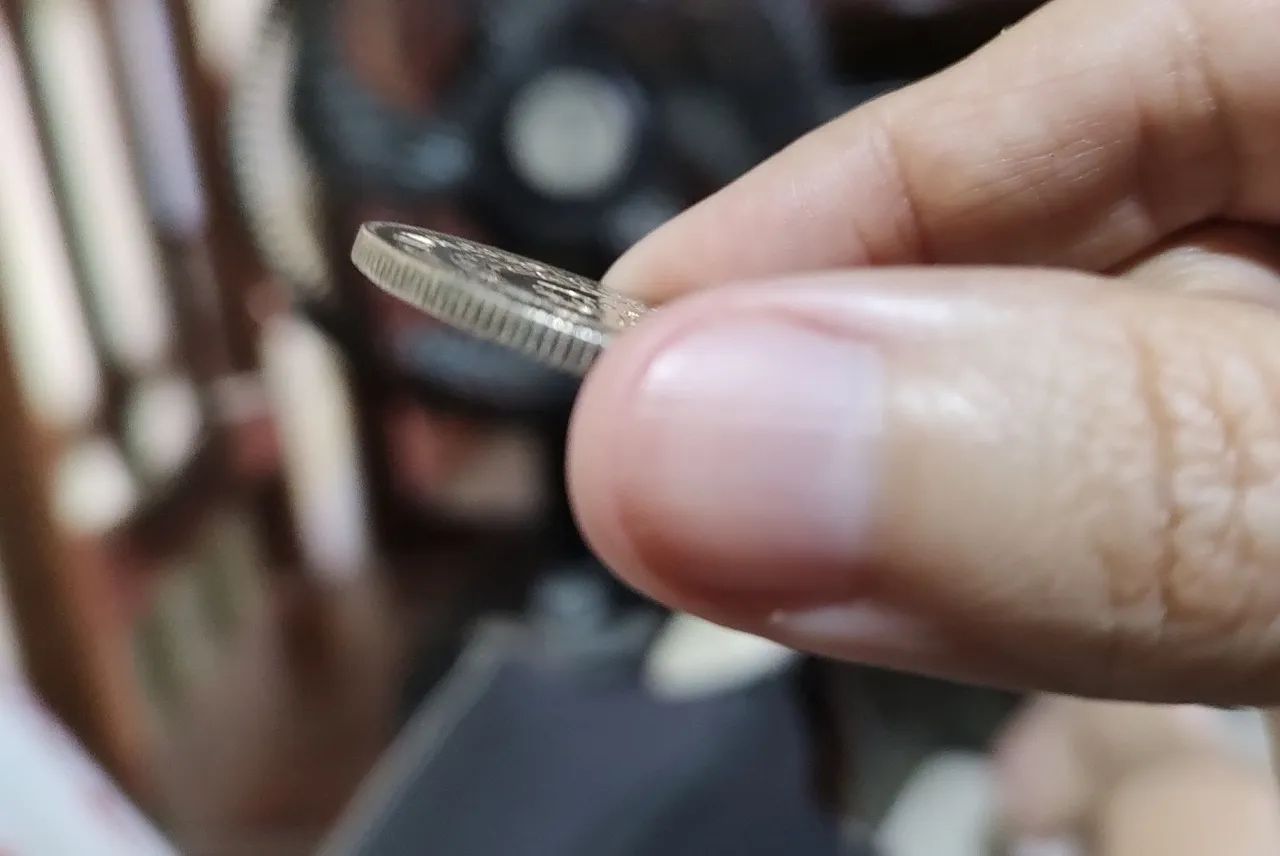 Moeda de prata de 1000 Réis - Brasil - 1865 - Foto 3