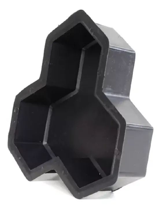 10 Unidades Forma Plástica Para Paver Estrela 8cm De 3 Pontas Piso Calçada Estrela