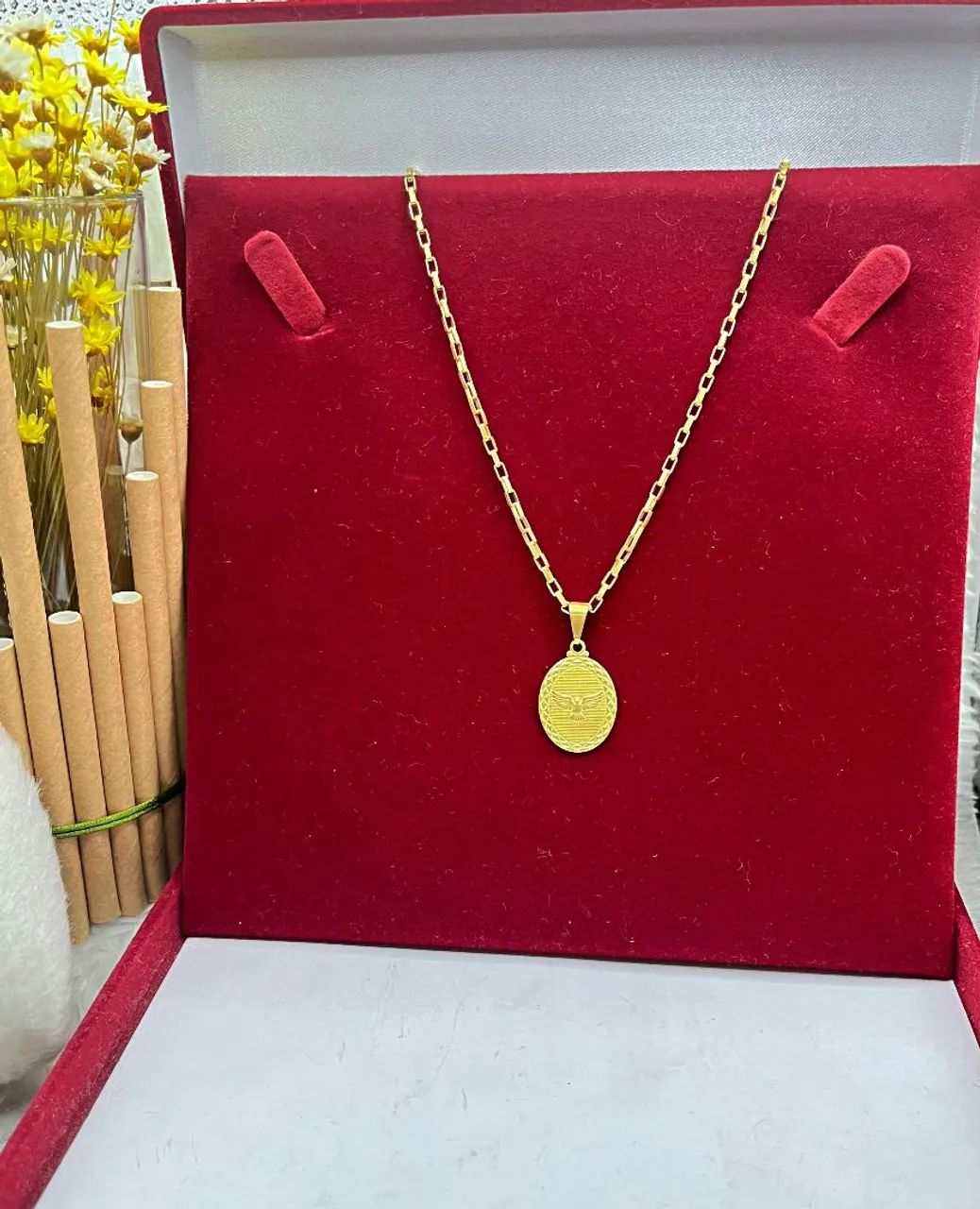 Colar Feminino Pingente Em Moeda Antiga  - Foto 3