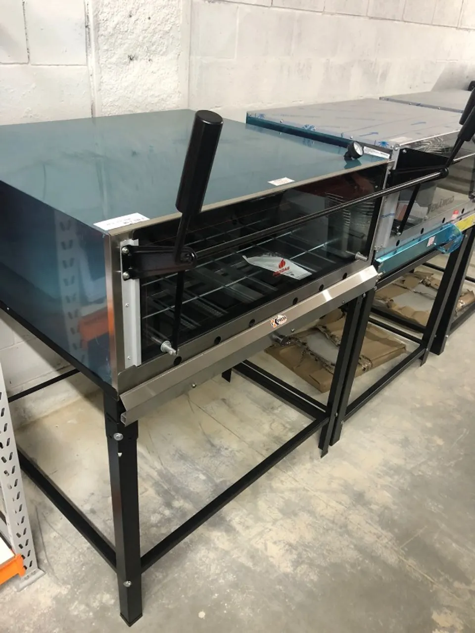 Forno a gás refratário com porta guilhotina 90cm (Ester)