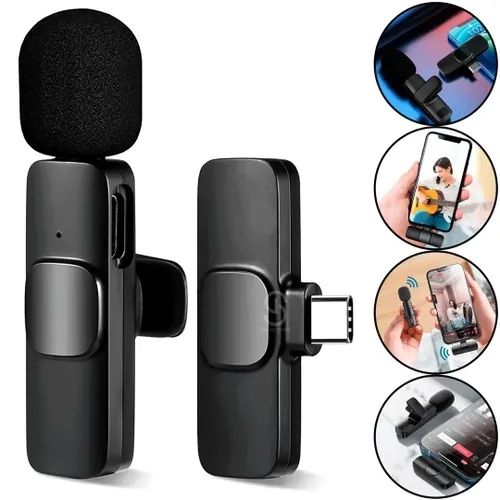 Microfone Lapela Sem Fio Tipo C Recarregável PROMOÇÃO