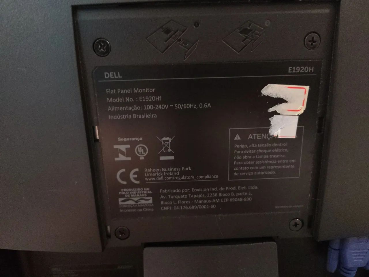 Monitor Dell 19" HD com HDMI (ou VGA) - Modelo E1920H - Foto 4