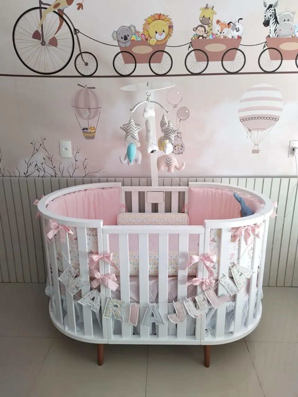 Berço Oval para Bebê 4x1