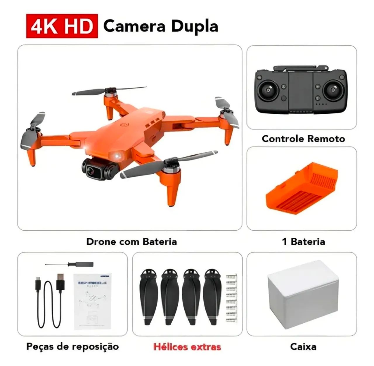 Drone L900 Pro 4k GPS 2 Câmeras 28 minutos 2km distância - Foto 6