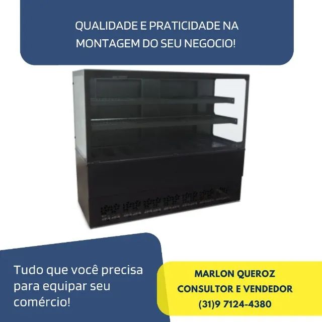 Balcão Vitrine Refrigerado Preto Polar