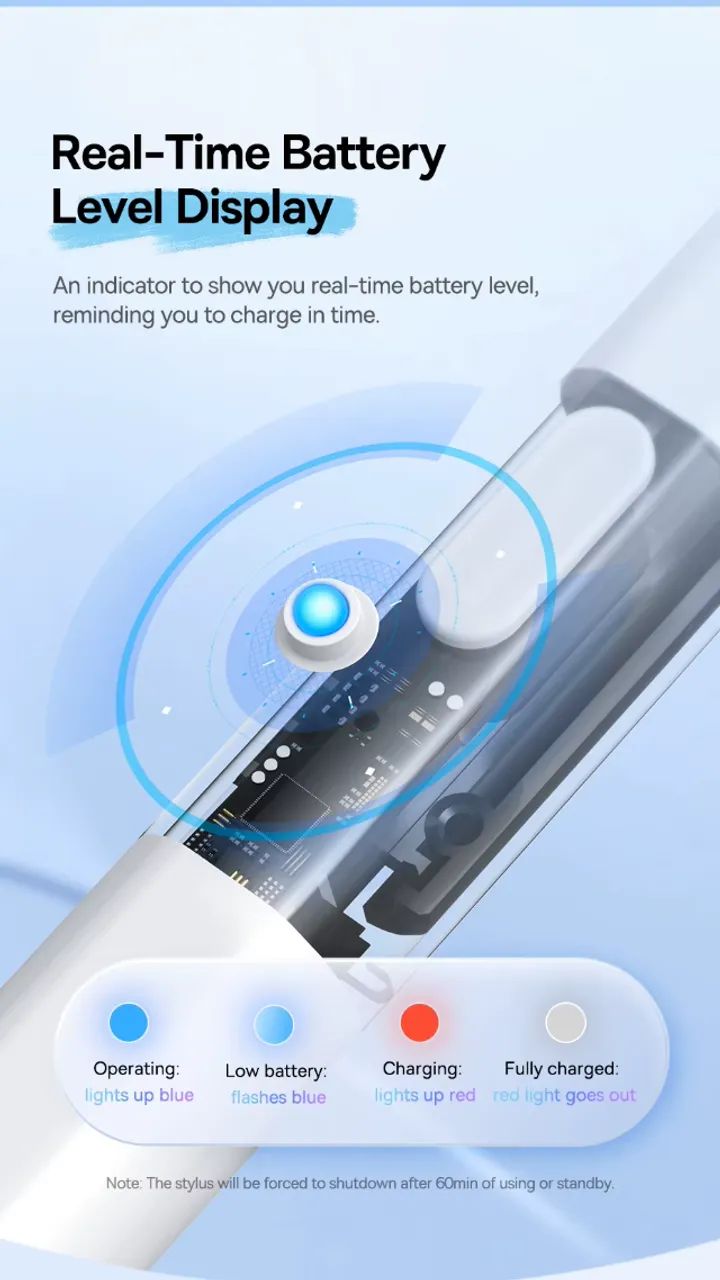 Caneta Capacitiva Para Ipad Baseus Smooth Writing 2 Series Stylus Lite BS-PS025 - Foto 5