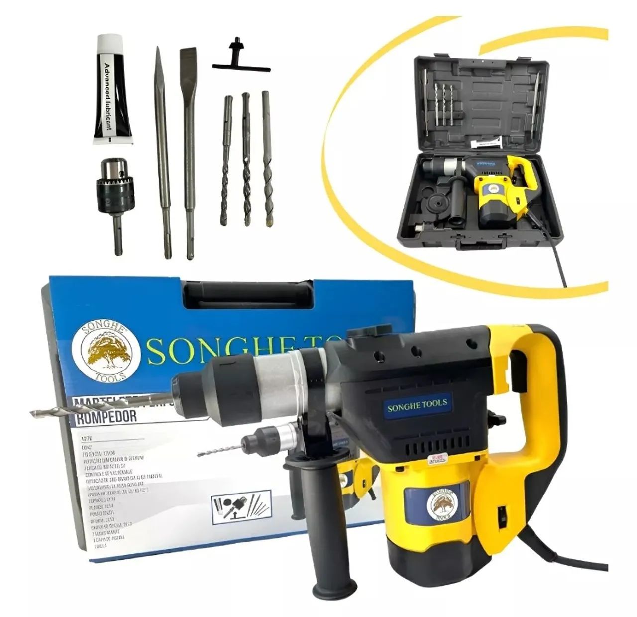 Martelo Perfurador/Rompedor 1200W - 8kg - 110v ou 220v - Foto 3