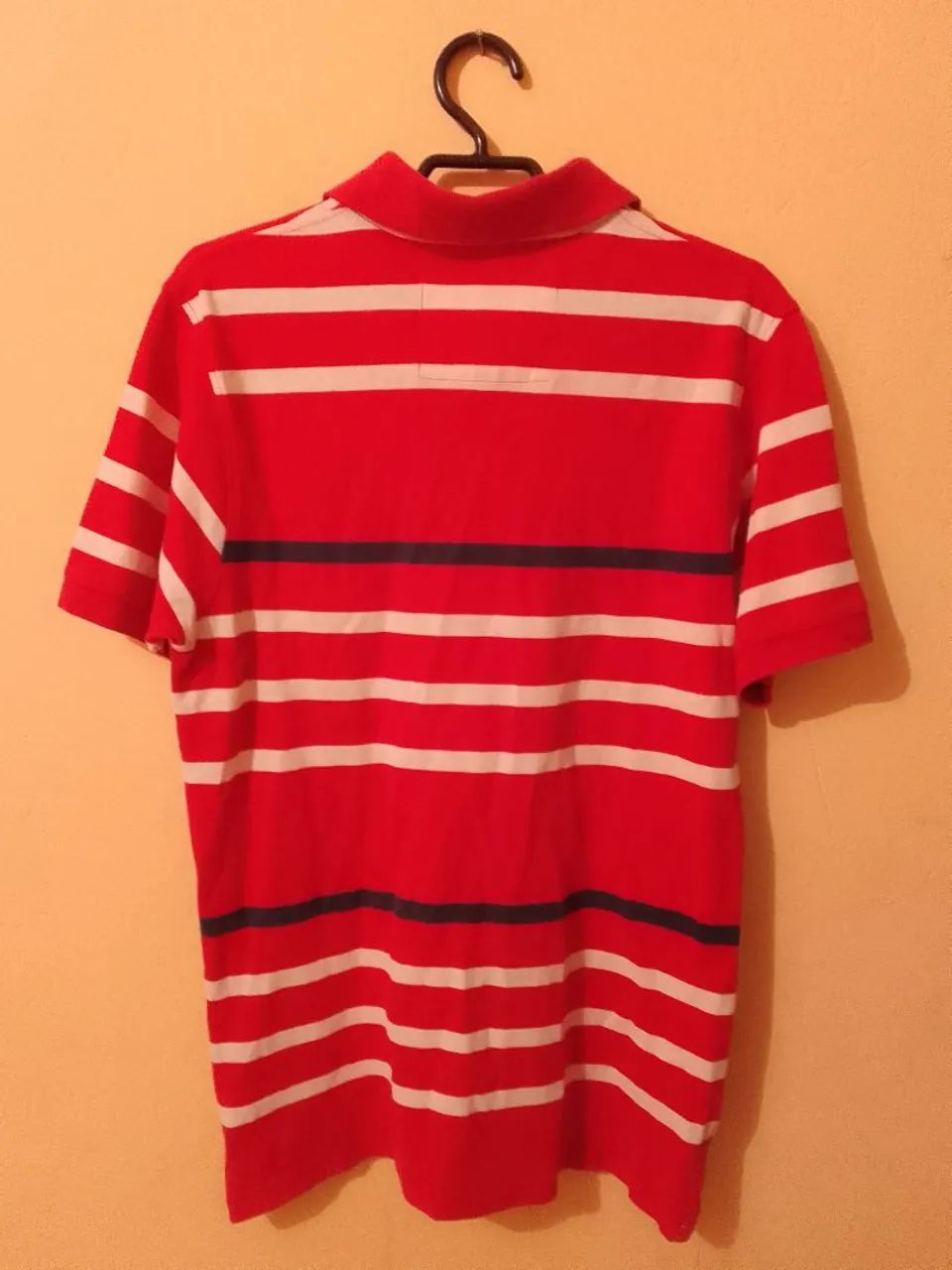 Camisa Polo Listrada Vermelha, Original!  - Foto 2