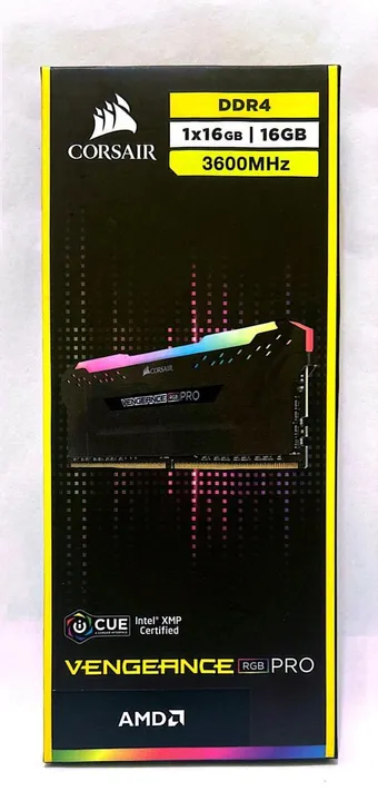Memória RAM Corsair RGB DDR4 16GB 3600MHz