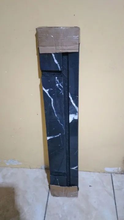 Soleira de Mármore preto com calha para janela ou porta (nova)