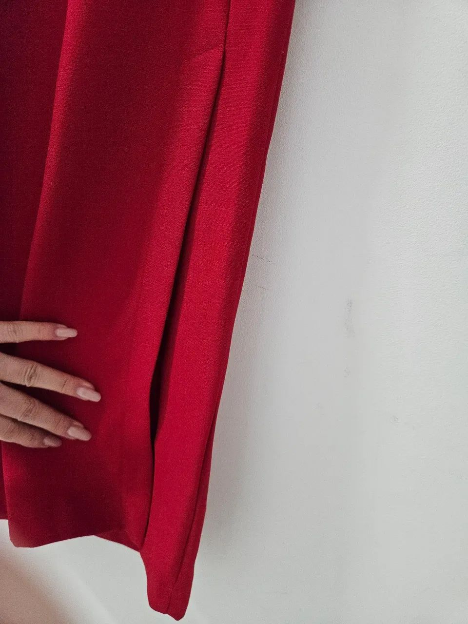 Calça vermelha estilo pantacourt - Foto 4