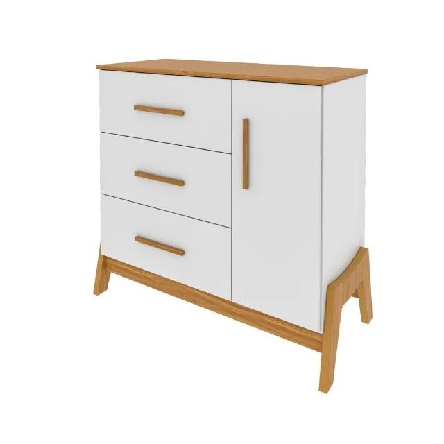 Comoda Guti Retro, 100% MDF - Peroba - Foto 3