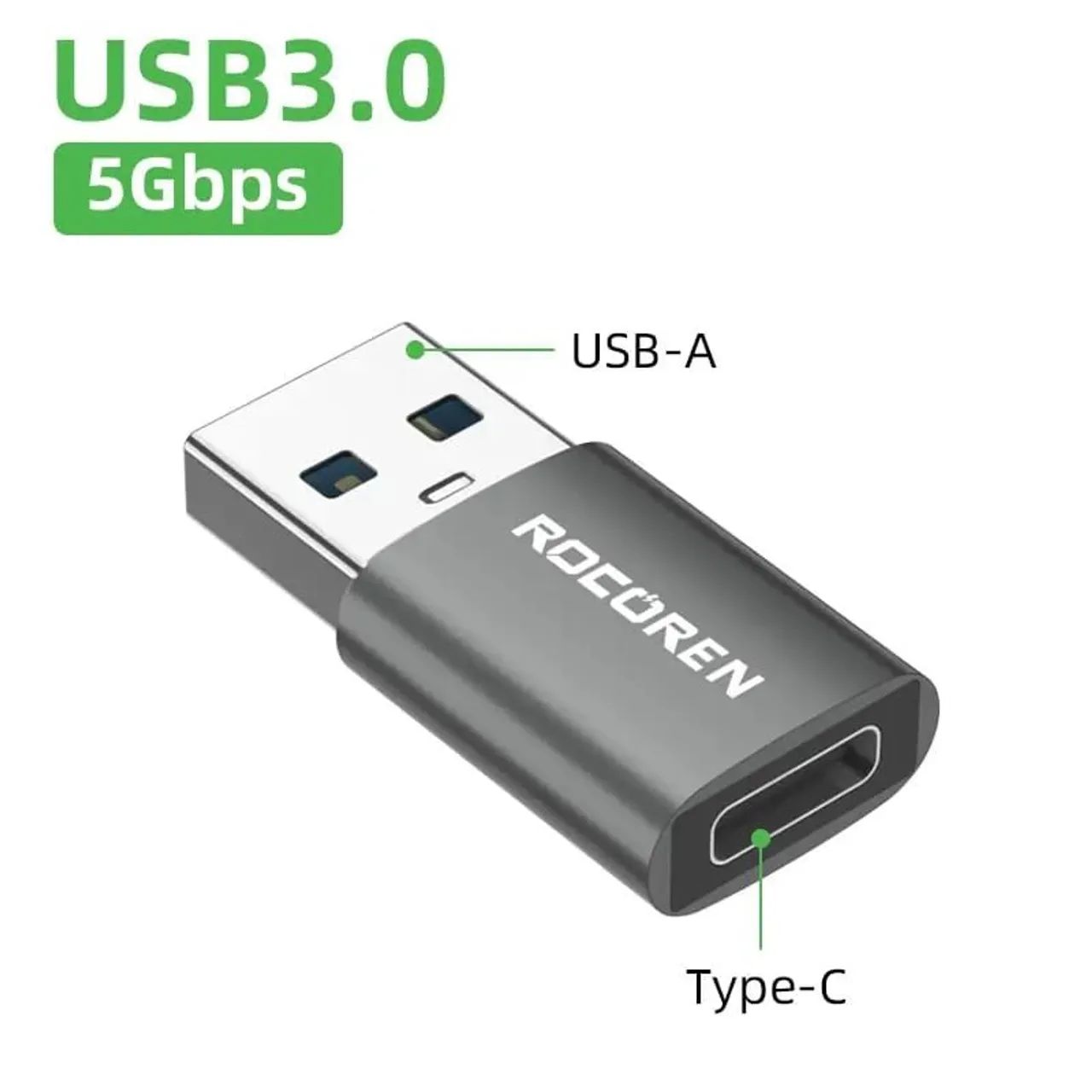 Adaptador USB-A 3.0 para Tipo C 