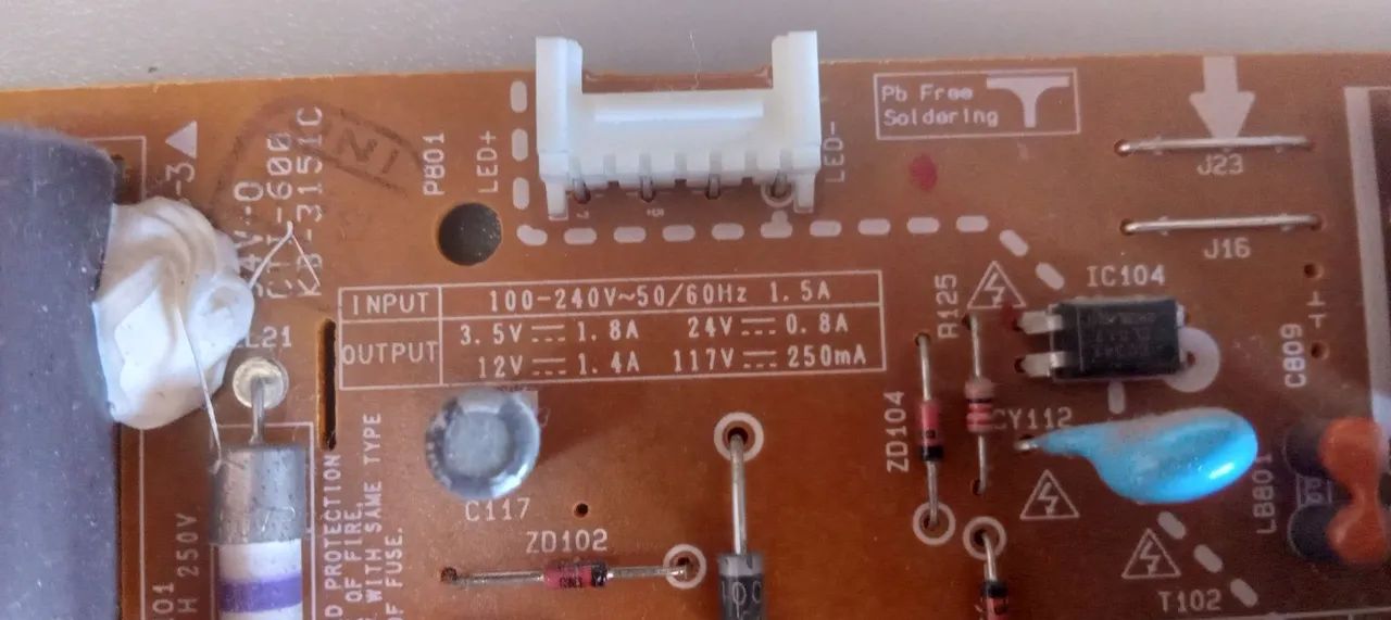 Placa Fonte TV LG 32LB560B - Foto 3
