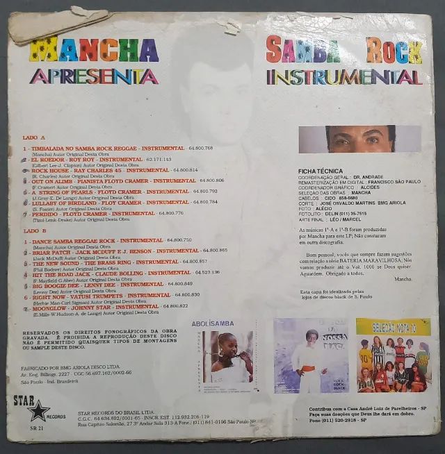 Disco de Vinil LP Mancha Apresenta Samba Rock Instrumental - Foto 2