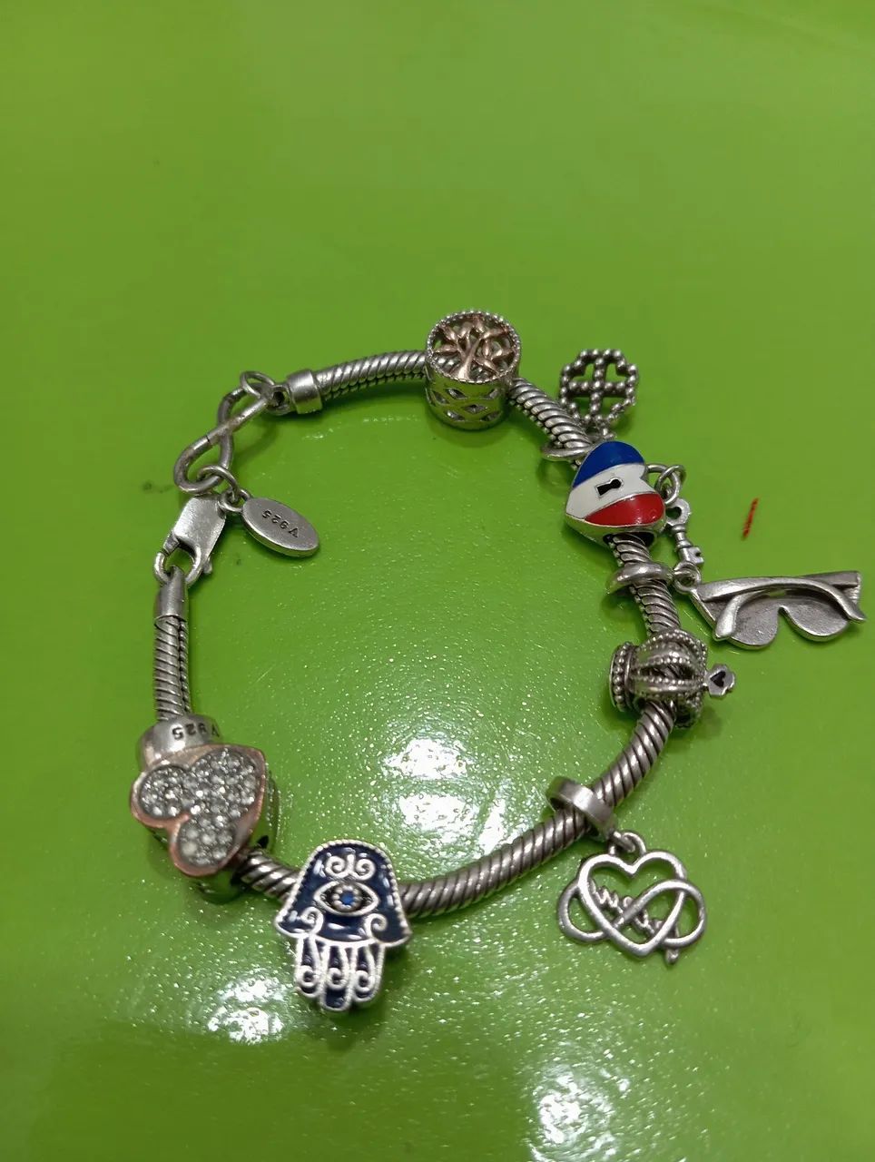 2 Pulseiras Pandora Originais com Berloques - Foto 2