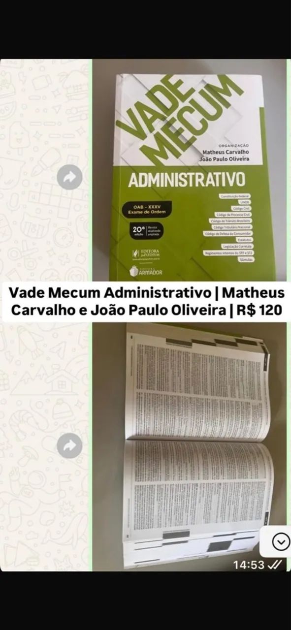Vade Mecum Administrativo - Matheus Carvalho e João Paulo Oliveira