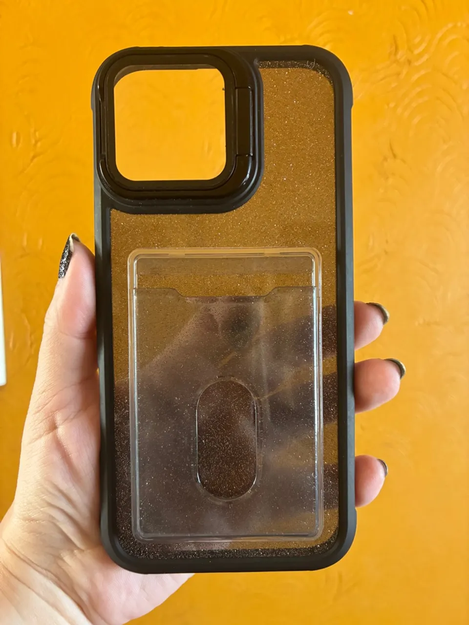 Capa para iPhone 16 Pro Max com Porta Cartão - Glitter