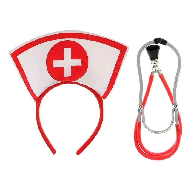 Conjunto Fantasia de Médico Enfermeiro Festa Carnaval - Foto 2