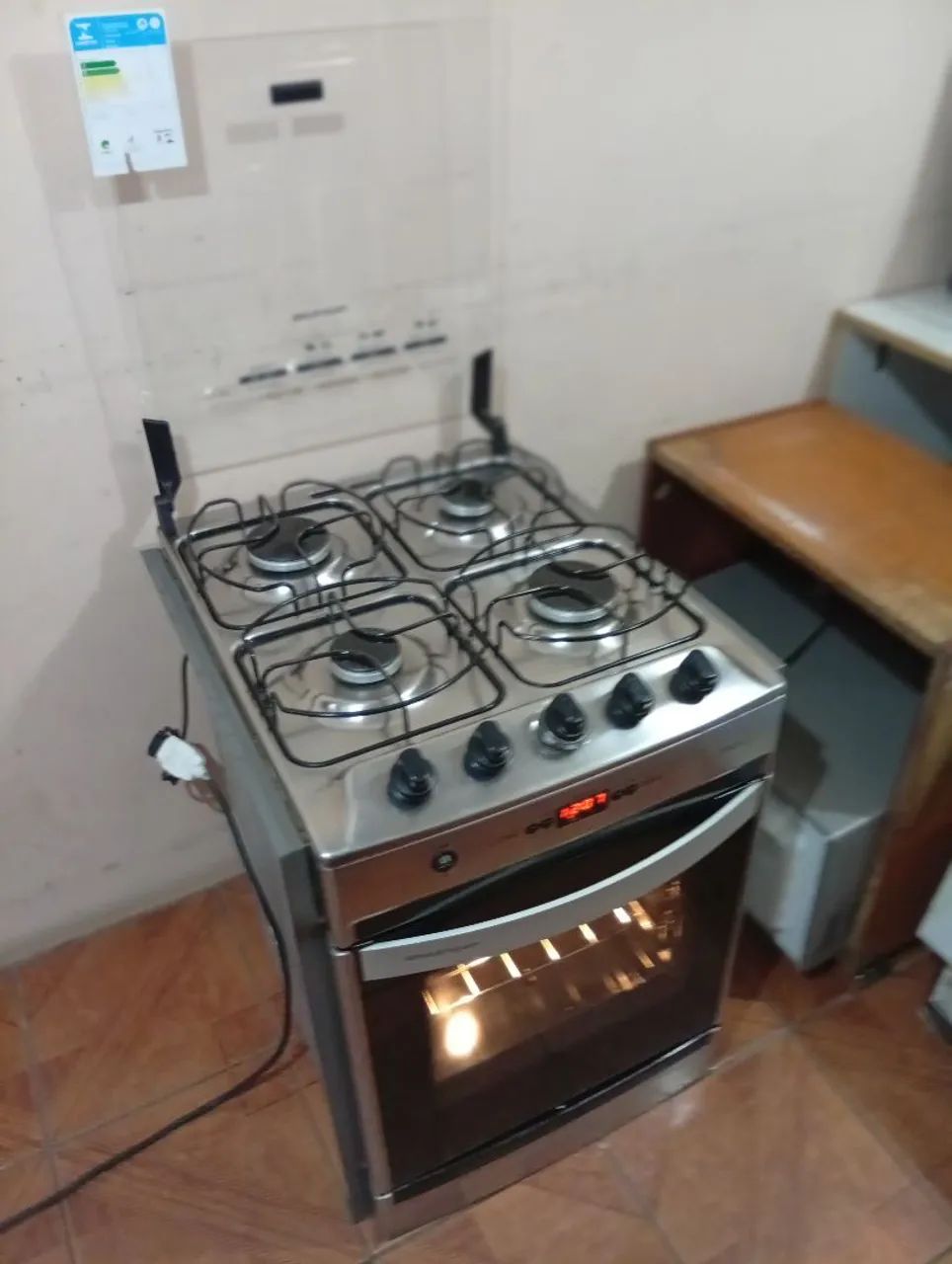 Fogão de embutir Brastemp inox 4 bocas acendimento automático Timer digital  - Foto 3