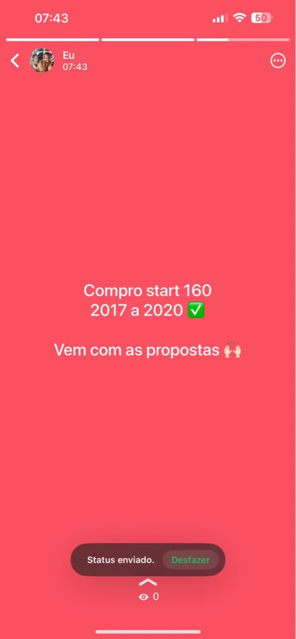 Compro start 160 de 2017 a 2020 