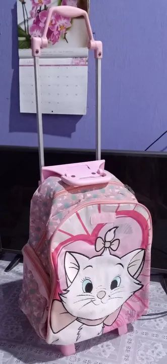 Mochila Infantil com rodinhas - Gatinha Marie - Foto 4