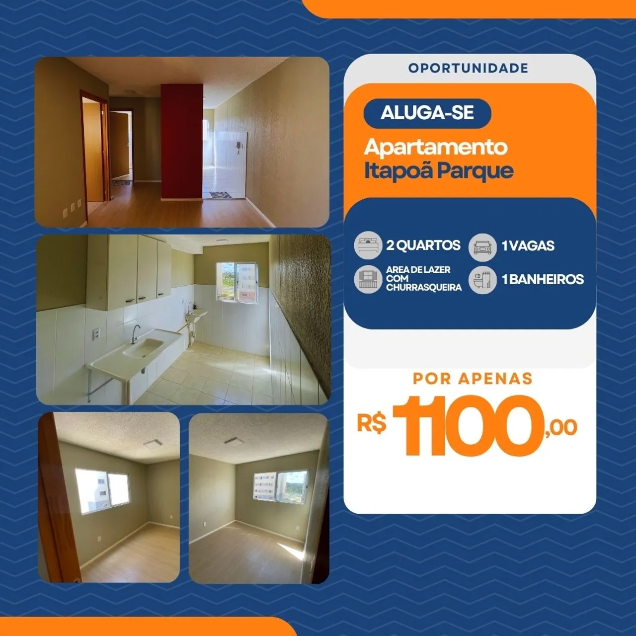 Aluga-se apartamento 2 quartos em Itapoã Parque