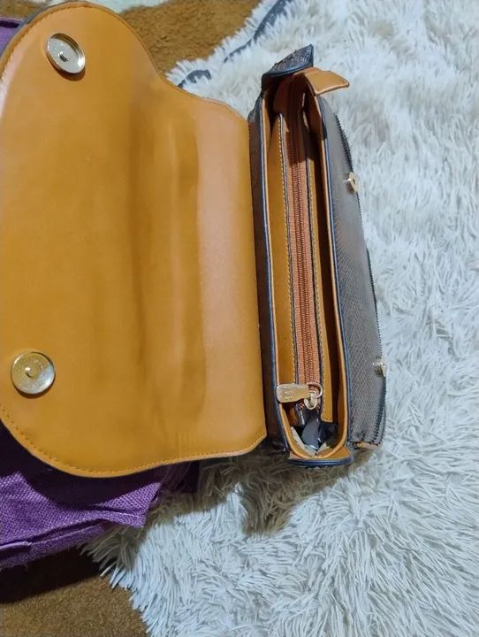 Bolsa de Ombro Mondain - Marrom - Nova - Foto 5