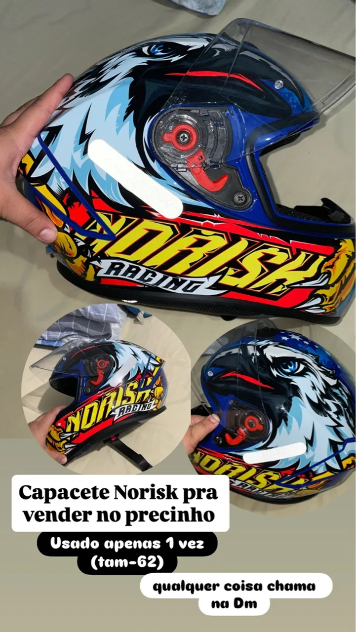 Capacete Norisk Racing (tam 62)