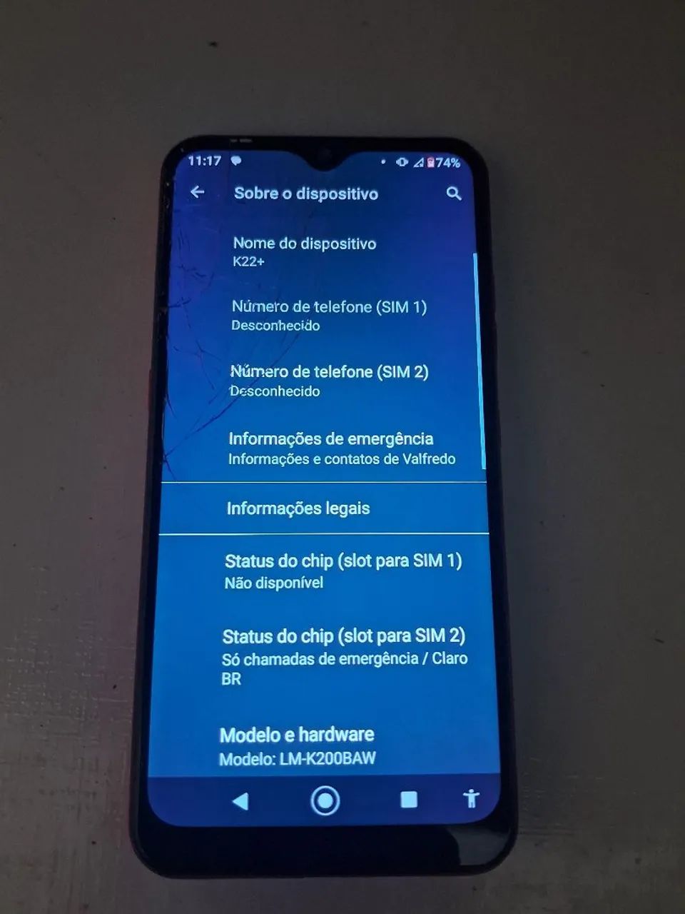 Celular com defeito 