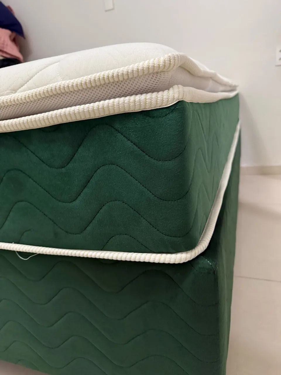 Cama Box all green solft flex com pillow  - Foto 3