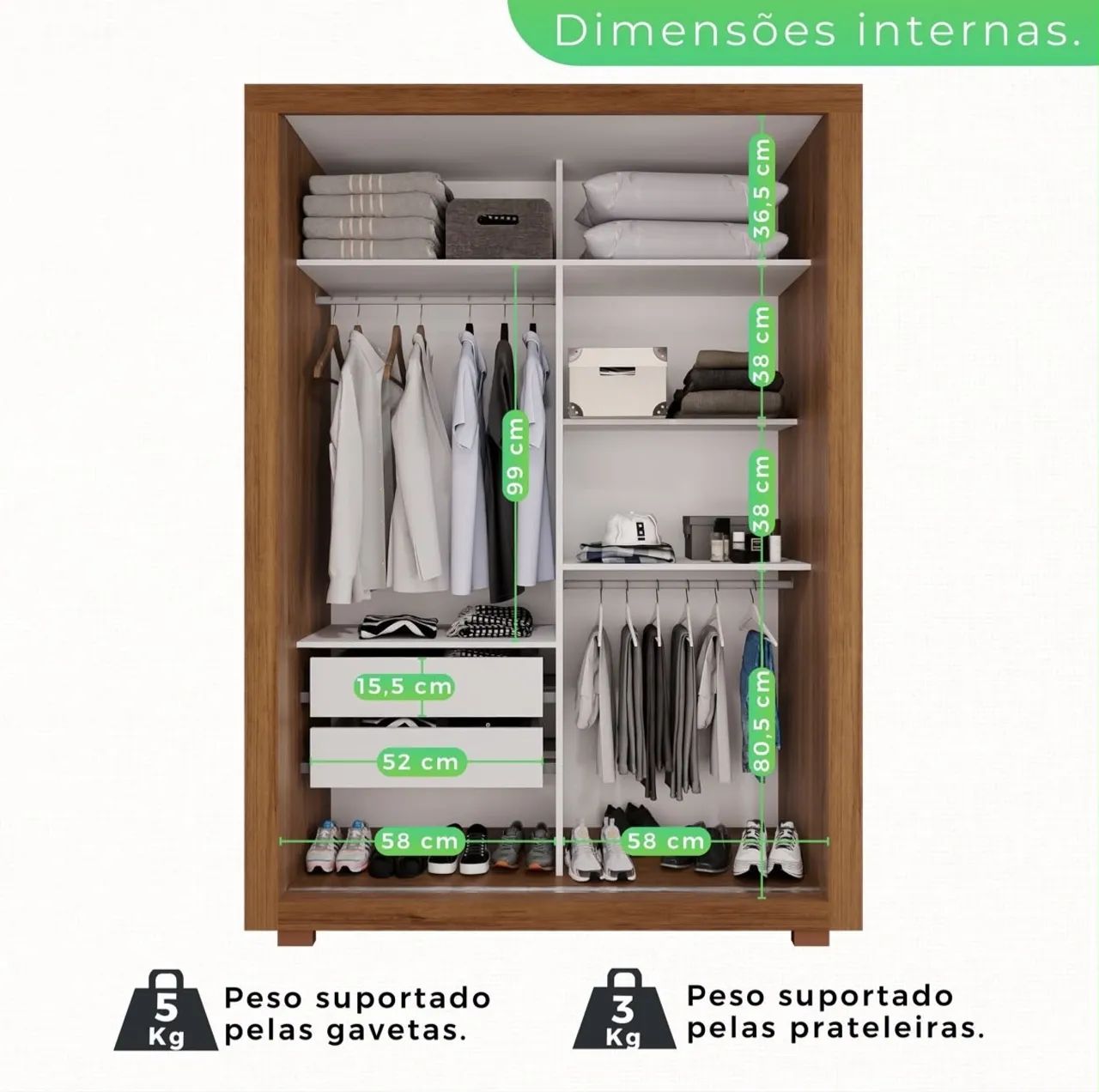 VENDO GUARDA-ROUPA COM ESPELHO - Foto 3