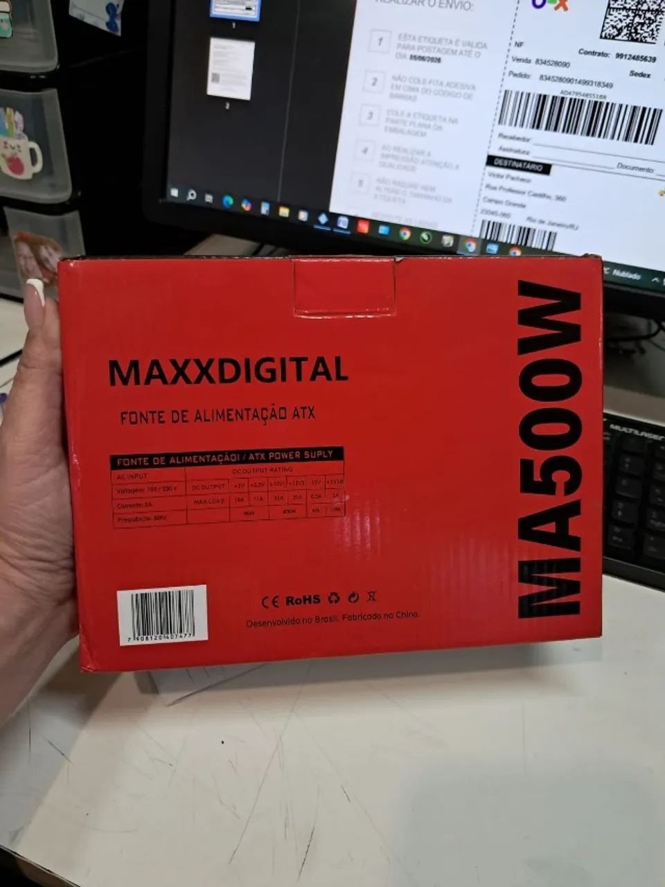 Fonte de alimentação ATX MaxxDigital de 500W. - Foto 2