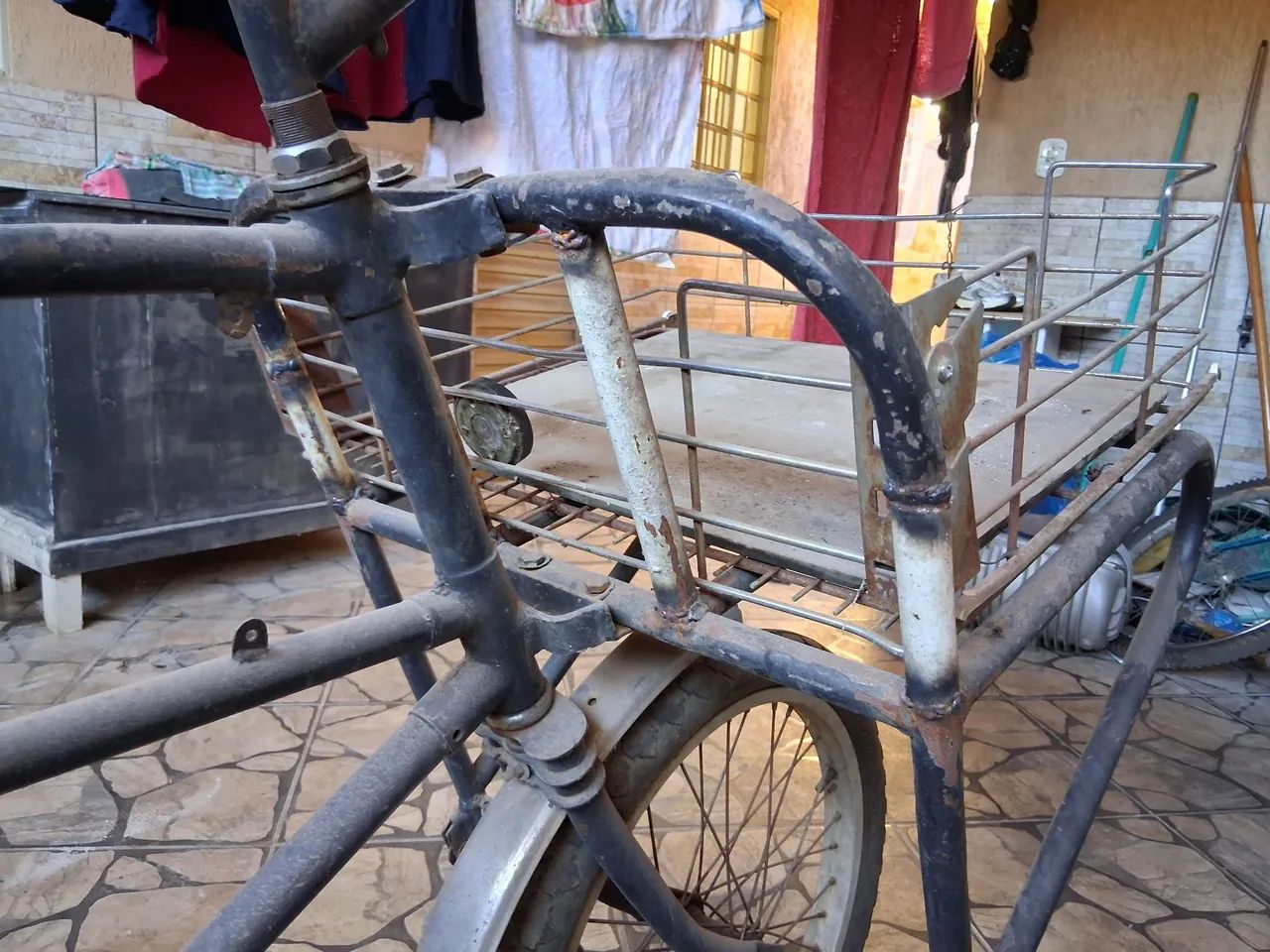 Antiga Bicicleta Cargueira - Butcher's Bike pra restauro - Foto 6