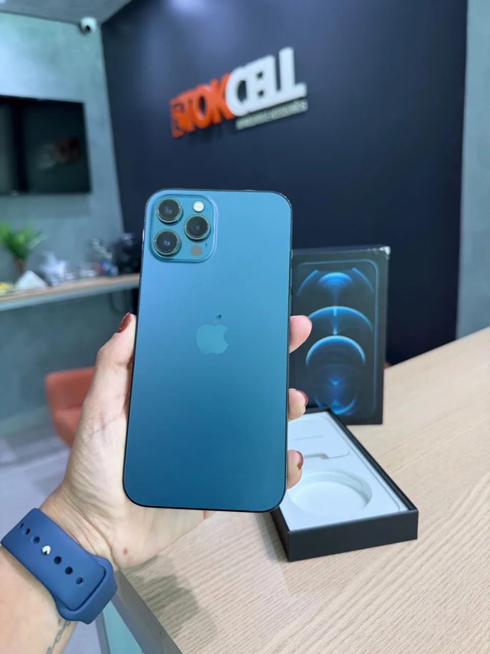 IPhone 12 Pro Max 128GB Azul Seminovo (Garantia de Loja) Loja