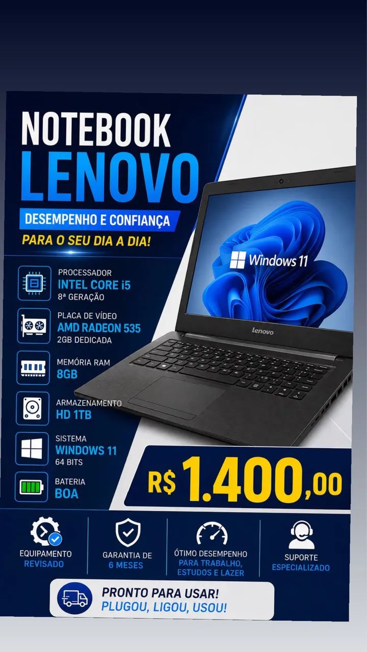 Lenovo  Core I5 8 geração