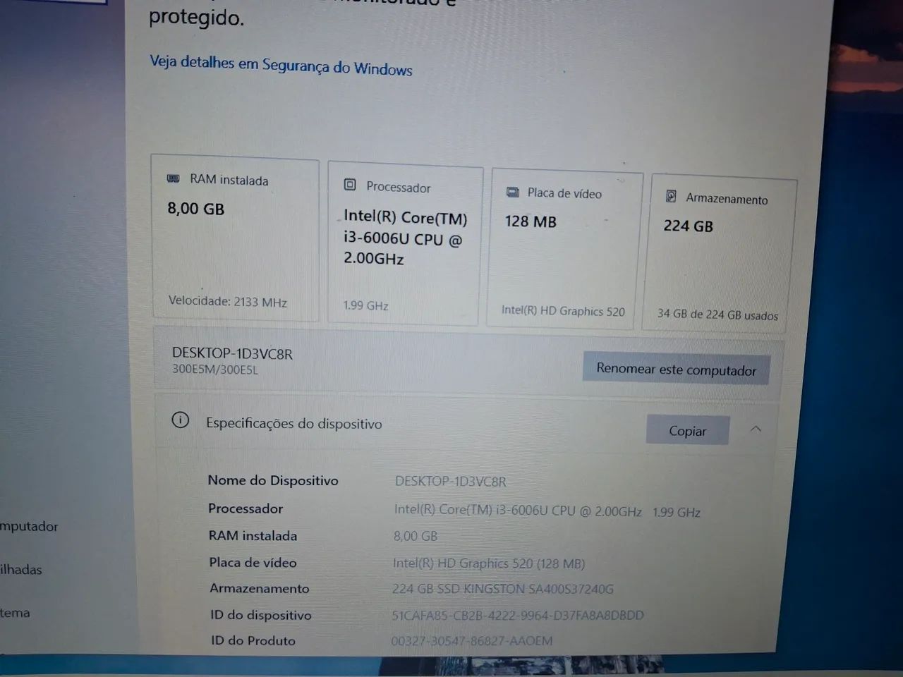 Notebook Samsung Branco Intel Core I3,8GB Ddr4,Ssd 256GB - Garantia. - Foto 2