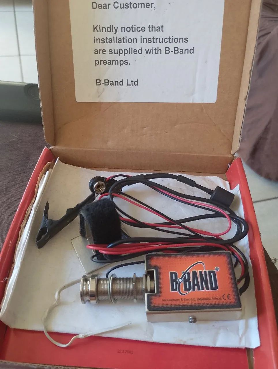 Captador microfone B band violão elétrico 