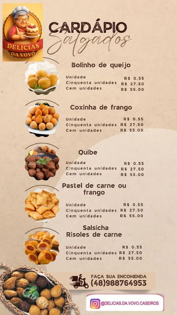 Salgados para festas e eventos
