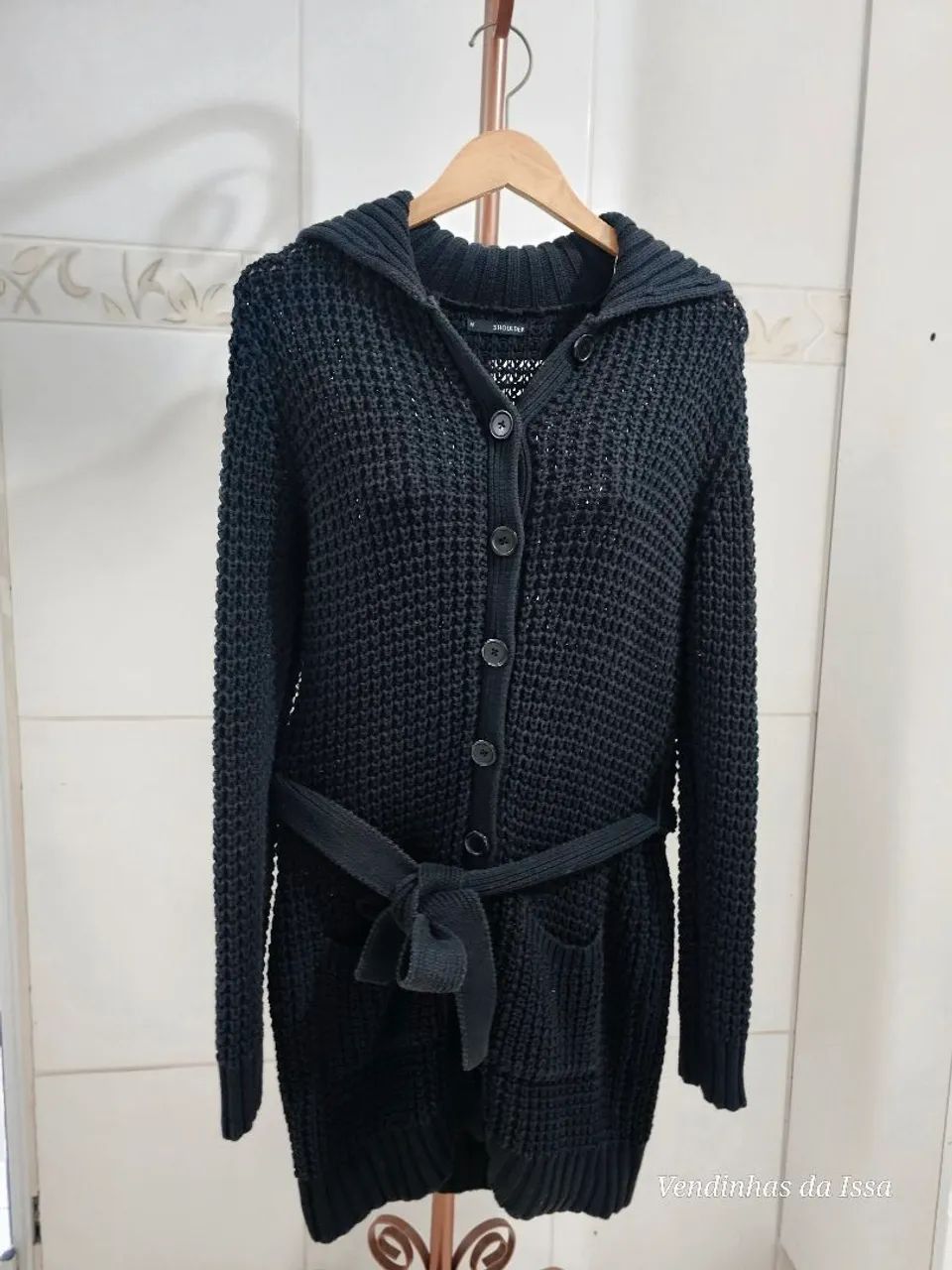 Cardigan Feminino de Tricô Shoulder