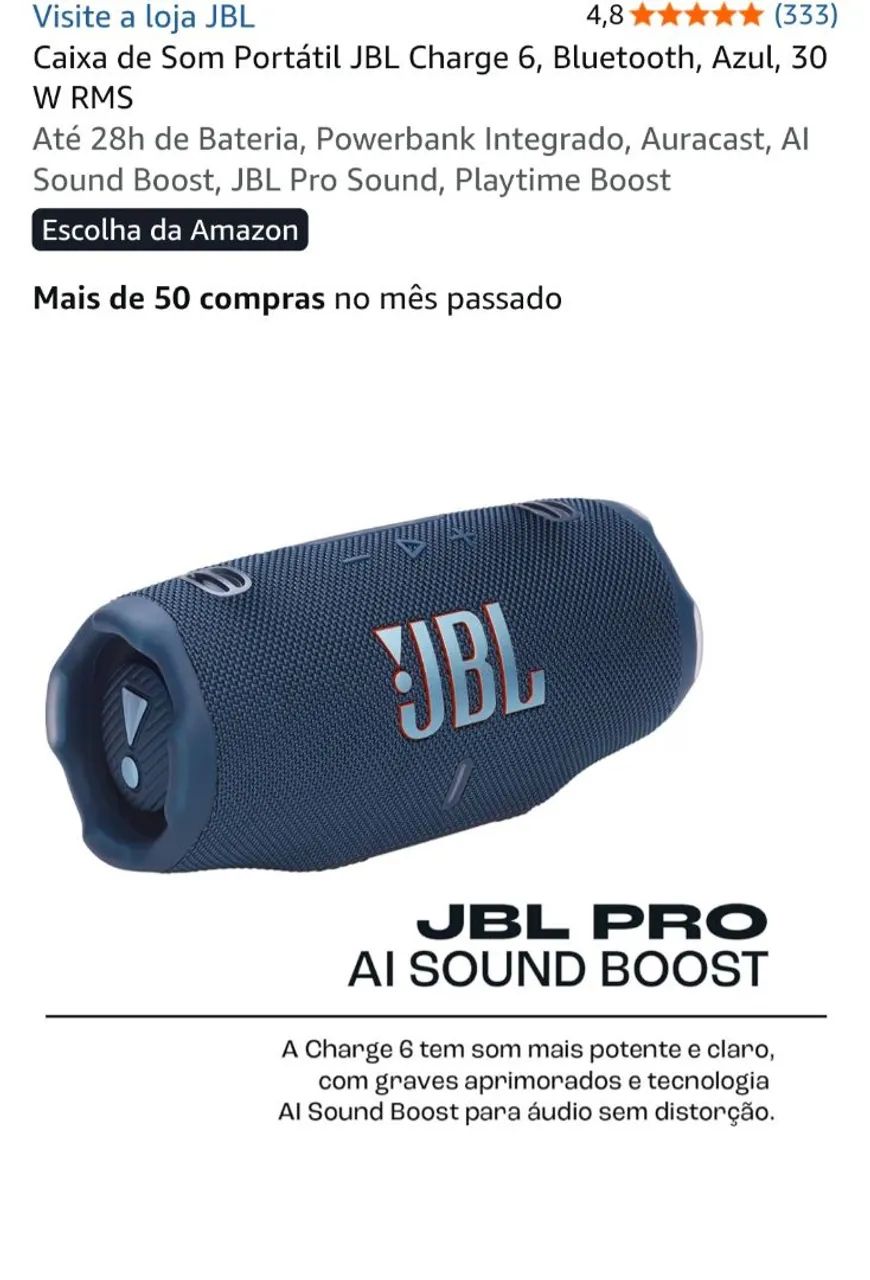 Caixa de som JBL Charge 6 - Foto 2