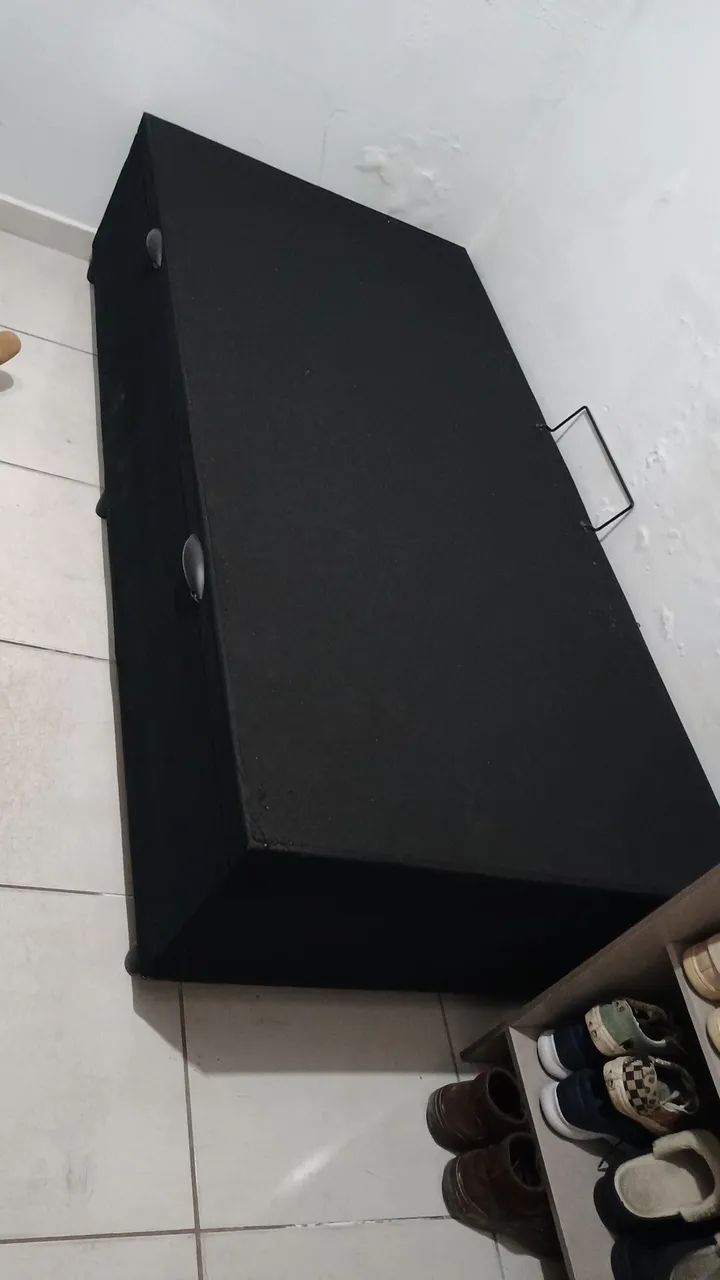 Cama box de solteiro e colchão 