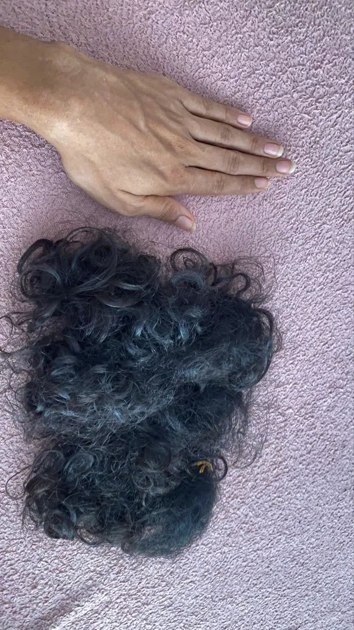 Cabelo humano cacheado preto - Foto 4