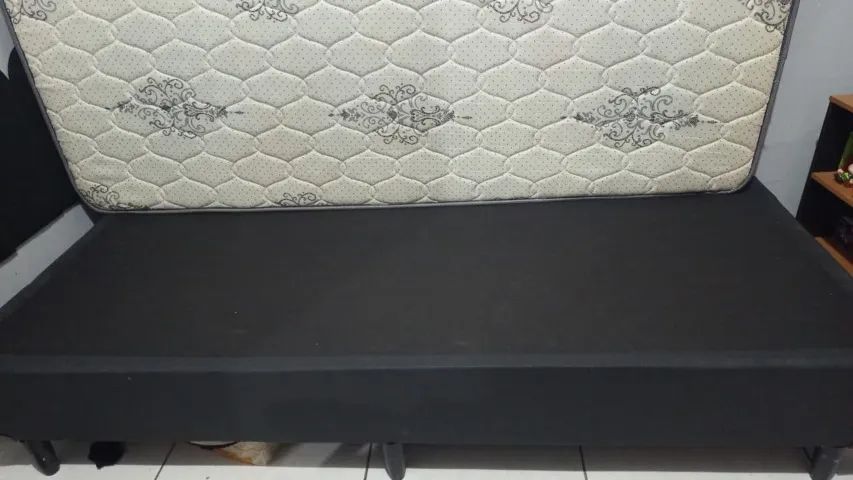 Cama de solteiro com colchão 78x188 cm