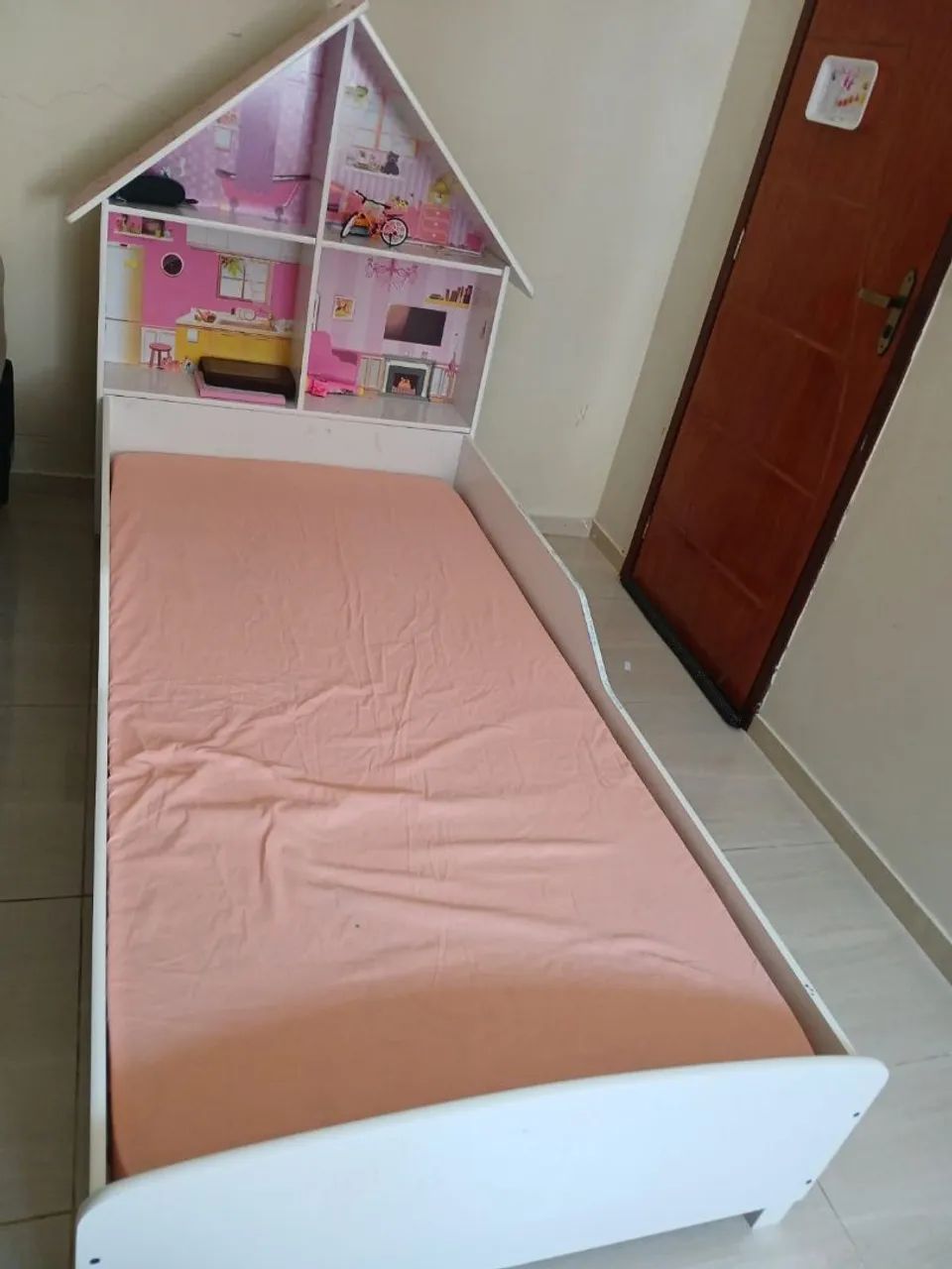 Cama com Colchão Infantil estilo Castelo Princesa 