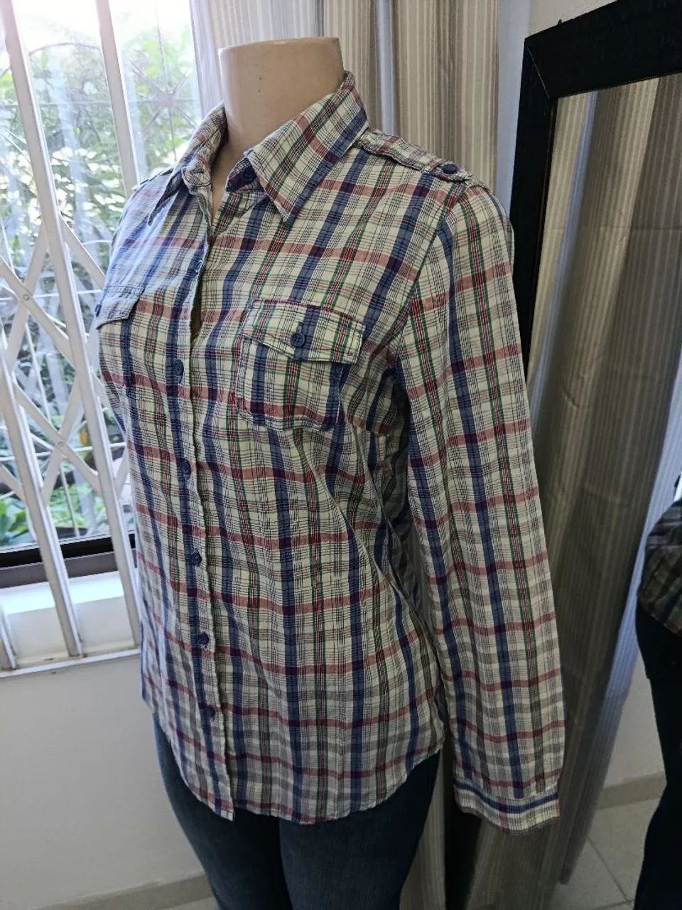 Camisa xadrez 100% algodão  - Foto 2