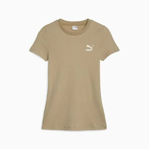 Puma Camiseta Feminina Clássica Canelada e Modelagem Slim - Foto 5
