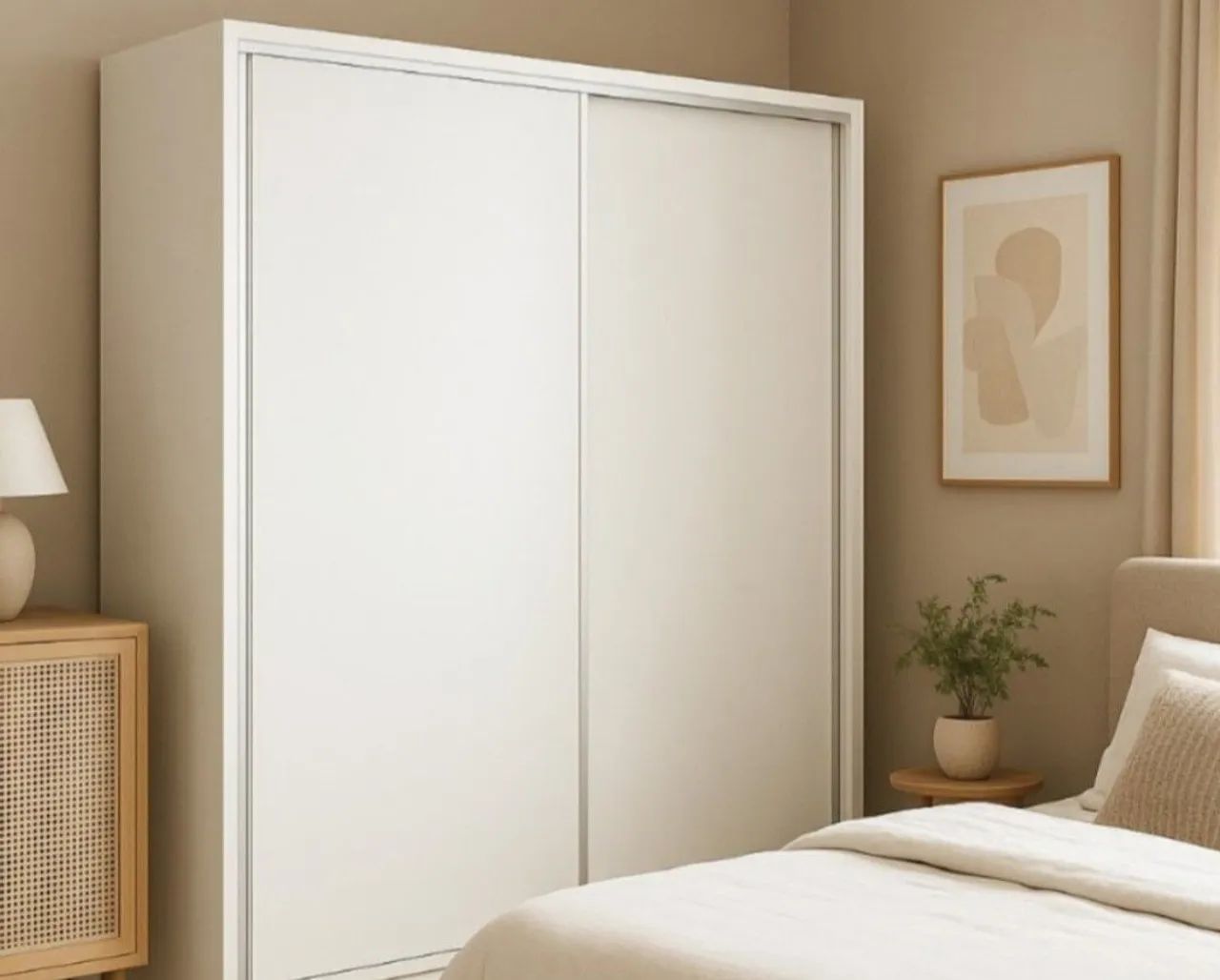 Guarda roupa em mdf com portas de correr 
