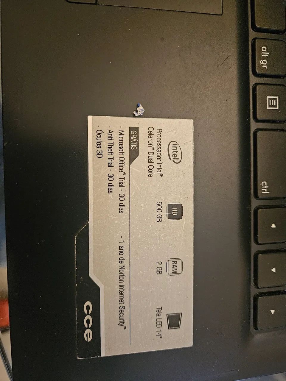 Vendo notbook  cce ultra thin U25 defeito - Foto 3