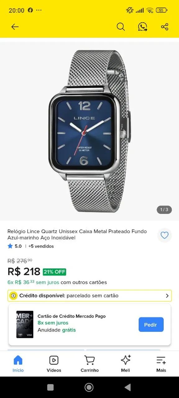 RELÓGIO LINCE ZERADO NA CAIXA - Foto 3